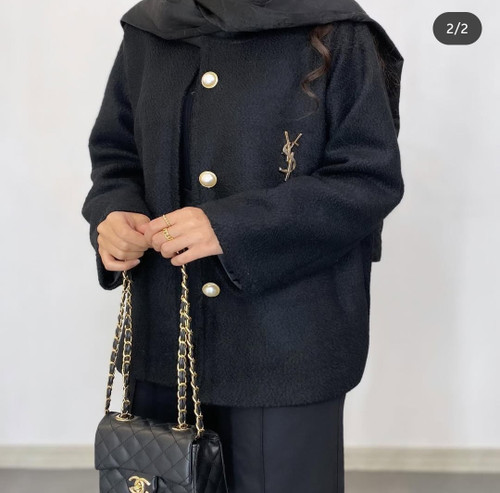 کت پشمی تمام آستردوزی و مزون دوز